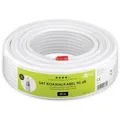Produktbild: Goobay Koaxialkabel 49760, 25 M, Weiß, 6,5 Mm, Ccs, 90 Db