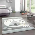 Produktbild: Carpetia Kinderteppich Spielteppich Kinderzimmer Kaktus Zebra Zelt Löwe gelb grau creme, rechteckig, Höhe: 13 mm gelb|grau rechteckig | 160 cm x 230 cm x 13 mm