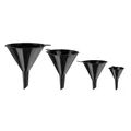 Produktbild: Kunststoff Trichter Set 4 tlg. Ø 12,5 / 10 / 7,5 / 5,5 cm für Öl Benzin Säure