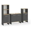 Produktbild: Vicco - Badmöbel-Set Karli, Anthrazit/Goldkraft Eiche, 3-teilig