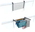 Produktbild: Foxydry Duo, Wäscheständer Balkon, Balkonwäschetrockner, Balkonwäscheständer, klappbare robuste Außenwäscheleine aus rostfreiem Stahl und Aluminium, für Terrassen, Balkone und Geländer - Anthrazit 82 cm