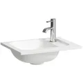 Produktbild: Laufen Meda Handwaschbecken H8141100001141 44x34cm, aus Marbond, ohne Überlauf, mit Hahnloch, weiß