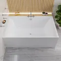 Produktbild: ECOLAM Badewanne Crown 190x120 cm Duobadwanne für zwei Personen + Schürze Füße Ablauf  Acrylwanne Zweisitzerbadewanne