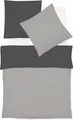Produktbild: Fleuresse Black Premium Interlock Jersey Uni- Wendebettwäsche grau-dunkelgrau