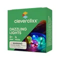 Produktbild: Cleverclixx Lichteffekt-Kugel-Set 4 Stück, Leuchtkugel für Kugelbahn Magnetspielzeug, Licht mit Bewegungssensor, langlebige Materialien, robuste Bauweise rot grün blau gelb, für Kinder ab 3 Jahren