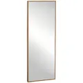 Produktbild: Wandspiegel Garderobenspiegel 125 x 45cm Flurspiegel mit Holzrahmen Natur