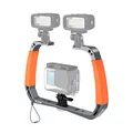 Produktbild: AuyKoo Diving Rig Stabilizer Aluminiumlegierung Doppelarmhalterung für GoPro Hero 12 11 10 9 8 7 6 Insta360 ONE DJI Action 2 Kamera