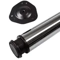 Produktbild: SOTECH 1 Stück Tischbein Höhe 870 mm Ø 76/80 mm Stahl verchromt belastbar bis 75 kg, Möbelbein mit 32 mm Höhenverstellung Möbelfuß