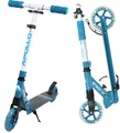 Produktbild: Apollo Scooter LED - Skyracer Led | City Scooter mit Federung| City Roller für Kinder klappbar | Tretroller Kinder ab 5 Jahre | sportlicher Cityroller | Verstellbar, perfekt als Scooter Erwachsene - blau/weiß