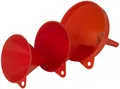 Produktbild: hünersdorff Trichterset 3-teilig, 140/164/208mm, rot, HD-PE, made in Germany