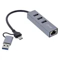 Produktbild: InLine 4in1 Gigabit Hub (USB-A, USB-C, 4 Ports) (33380S)