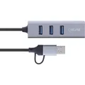 Produktbild: 33380S InLine 4in1 Gigabit Hub USB-C & USB-A 1x RJ45 3x USB 3.2 Gen.1 ~D~