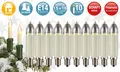Produktbild: Ersatz Birne Kerze Lichterkette Weihnachten Winter Deko 10er Set 16 V 7 W E14