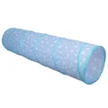 Produktbild: Relsy Starry Baby Blue Pop Up Tunnel für Kinder, Kleinkinder, Haustiere, 180 cm x 45 cm, Kleinkind-Spieltunnel, weiches blaues Sternen-Baby-Spielzeug und Zelt-Zubehör