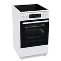 Produktbild: Gorenje GECS5C 60 WPA Elektro-Standherd mit Glaskeramik-Kochfeld / 50cm / 70 Liter/GentleClose/Schnellaufheizung/AirFry/ExtraSteam/Teleskopauszüge/AquaClean/weiß, 740538, 70L