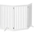 Produktbild: Relaxdays Absperrgitter MDF Weiß Verstellbar 91,5 cm x 154 cm 11 kg