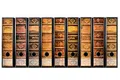 Produktbild: codiarts. Ordnerrücken selbstklebend für 9 breite Ordner - Buchrücken Etiketten-Set gestantzt mit Griffloch - Ordner-Aufkleber Rückenschild breit - Rückenschilder im Motiv: Vintage Alte Bücher