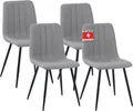Produktbild: Albatros Esszimmerstühle 4er Set GARDA grau - Komfortabler Polsterstuhl für Modernes und Stilvolles Design am Esstisch - Küchenstuhl oder Stuhl Esszimmer mit hoher Belastbarkeit bis 110kg