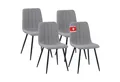 Produktbild: Albatros International Esszimmerstuhl Esszimmer Stühle 4 er Set GARDA, Stuhl Stühle Esszimmerstühle, Küche (4er Set, Grau, Stoff Bezug), Küchenstuhl Küchenstühle Essstühle für den Esstisch Ess Stühle