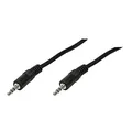 Produktbild: LogiLink CA1048 Audio Kabel, 2x 3,5mm male, stereo, 0,2m schwarz, 5 Stück
