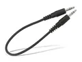 Produktbild: LOGILINK Klinkenkabel CA1048, 0,20 m, 2x Stecker 3,5 mm, stereo, schwarz
