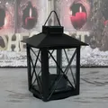 Produktbild: B-Ware: kleine Laterne Metall schwarz Teelicht Windlicht Metalllaterne Advent