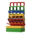 Produktbild: Relaxdays Abstandshalter, 120er Set, Kunststoff, 4 Größen, 1,5–10 mm, Verglasungsklötze Fenster, Distanzplättchen, bunt