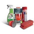 Produktbild: 500ml SONAX SCHEIBENKLAR + CLAY-BALL + 2x MICROFASERTÜCHER AUSSEN REINIGUNG SET