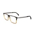 Produktbild: David Beckham DB 1094 Brille, Striped Brown Ruthenium, 57 für Herren, Striped Brown Ruthenium