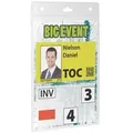 Produktbild: Namensschild 105 X 148 Mm (b X H) Inkl. Tasche Für Visitenkarten Kombinierbar Mit Textilband Clip Kette Jojo Transparent 20 St./pack.