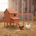 Produktbild: Hühnerstall XXL Holz mit Freigehege & Nestboxen wetterfest - Braun