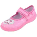 Produktbild: Beck Hausschuh Fantasy World Hausschuh (atmungsaktive Materialien, für Kindergarten, Schule, Zuhause) schmale Passform rosa 35 EU