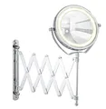 Produktbild: WENKO LED Kosmetikspiegel Brolo - Wandspiegel, höhenverstellbar, schwenkbar, Stahl, 18.5 x 38.5 x 45 cm, Silber
