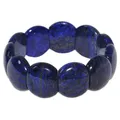 Produktbild: Armband aus echtem Lapis-Lazuli blau glatt dehnbar Armschmuck Edelstein unisex