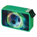 Produktbild: Baagl 3 Fach Federmäppchen für Jungen Mädchen Schulmäppchen - Fußball Ball