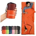Produktbild: LuxusKollektion Schlafsackinlett Hüttenschlafsack Ultraleichter Seideschlafsack Reise 2in1 Orange orange