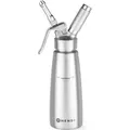 Produktbild: HENDI Sahnespender, 0,5L, inkl. 3 Edelstahl Spritztüllen, Silber - Silber