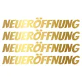 Produktbild: 4x Schriftzug NEUERÖFFNUNG 100x14cm Schaufenster Aufkleber KX046-04 Gold