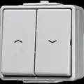 Produktbild: Jung Jalousie-Wippschalter, 1-pol. (1 Antrieb), AX 250 V ~, IP 44, WG 600 609VW