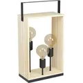 Produktbild: EGLO Schreibtischlampe Eglo Tischleuchte Famborough schwarz-natur 56,5 x, Ohne Leuchtmittel, Nicht dimmbar nicht Smart Home-fähig ohne Bewegungsmelder braun