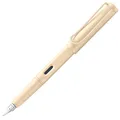 Produktbild: Lamy safari cream Füller - Füllhalter mit ergonomischem Griff & polierter Stahlfeder in Strichbreite M - robuster ASA-Kunststoff - inkl. Tintenpatrone T 10 blau - Rechtshänder