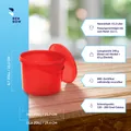Produktbild: BenBow Eimer mit Deckel 10L x20 Rot - lebensmittelecht, stabil, luftdicht, auslaufsicher, geruchsneutral - Plastikeimer mit Henkel - leer