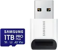 Produktbild: Samsung Pro Plus 1TB + USB-Kartenleser Speicherkarte (1000 GB, UHS Class 3, 180 MB/s Lesegeschwindigkeit)