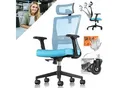 Produktbild: KESSER® Bürostuhl mit verstellbaren Armlehnen Drehstuhl mit Lendenwirbelstütze Rückenschonend Schreibtischstuhl ergonomisch mit Kopfstütze Office Chair Wippfunktion bis 125° mit 5x Gummirollen