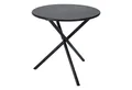 Produktbild: Mojawo Küchentisch Bistrotisch Balkontisch Beistelltisch rund Schwarz Stahl Ø48xH48cm