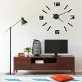 Produktbild: vidaXL 3D-Wanduhr Modernes Design Schwarz 100 cm XXL