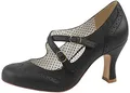 Produktbild: Pinup Couture FLAPPER-35 FLAP35/BPU, Pumps, Schwarz (Blk Faux Leather BPU), 42 EU (9 UK)
