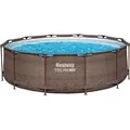 Produktbild: Steel Pro MAXTM Solo Pool ohne Zubehör Ø 366 x 100 cm, Rattan-Optik (Schokobraun), rund