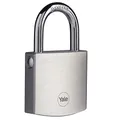 Produktbild: Yale Vorhängeschloss Y120B501271 50mm Messing Verchromt StandardSicherheit Doppelte Verriegelung CEN2 Wetterfest Mit 3 Schlüsseln Für Garage Garten und Außenbereich