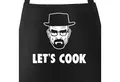 Produktbild: MoonWorks Grillschürze Grill-Schürze für Männer mit Spruch Lets Cook Baumwoll-Schürze Küchenschürze Moonworks®, mit kreativem Aufdruck